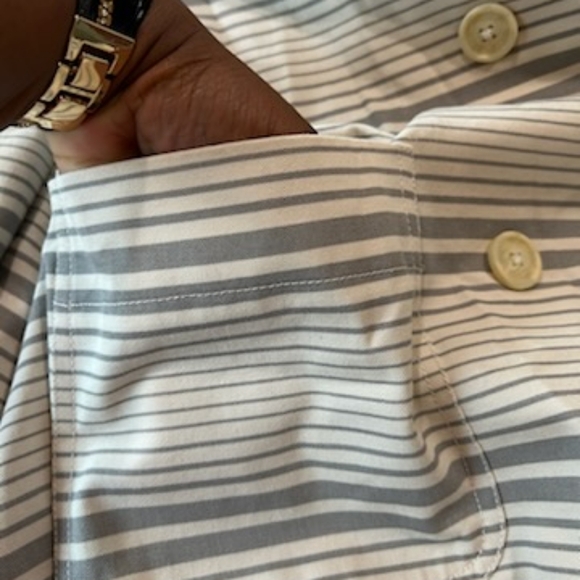 Proenza Schouler beige with gray stripes trench coat. Women size XL - Picture 8 of 8